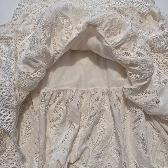 PatBo Aura Lace Flutter Midi Dress Sweetheart Sleeveless Back Zipper Size 10 - Picture 8 of 15